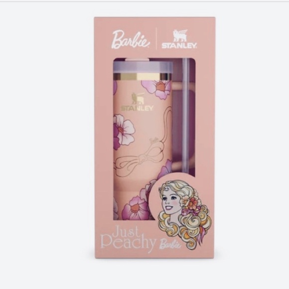 Last One! LIMITED EDITION Barbie 80s Peaches 'n Cream 40oz Stanley Tumbler - Picture 2 of 9